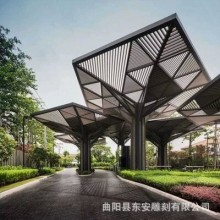 大型不銹鋼景觀異形廊架廊橋公園小區(qū)長(zhǎng)廊亭子雕塑